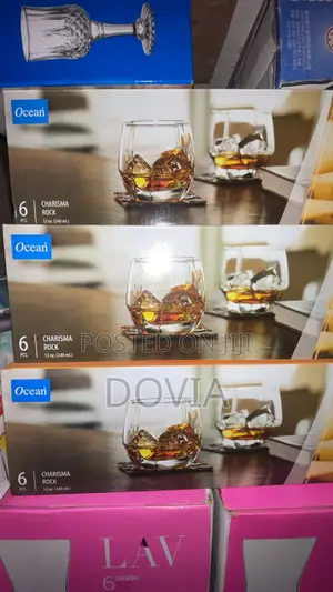 6 PCS Charisma Rock Whisky Cup Luxury Crystal 340ml