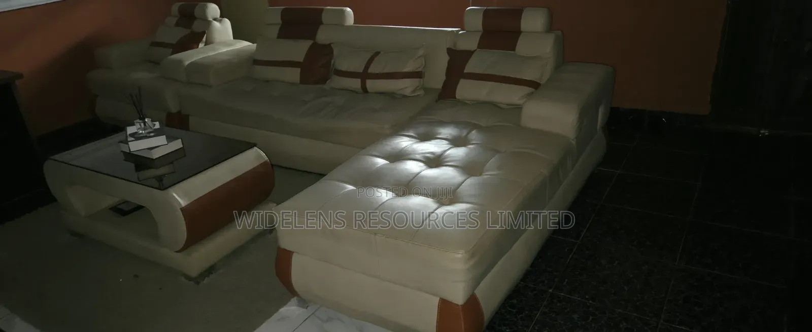Modern L Shaped Leather Sofa