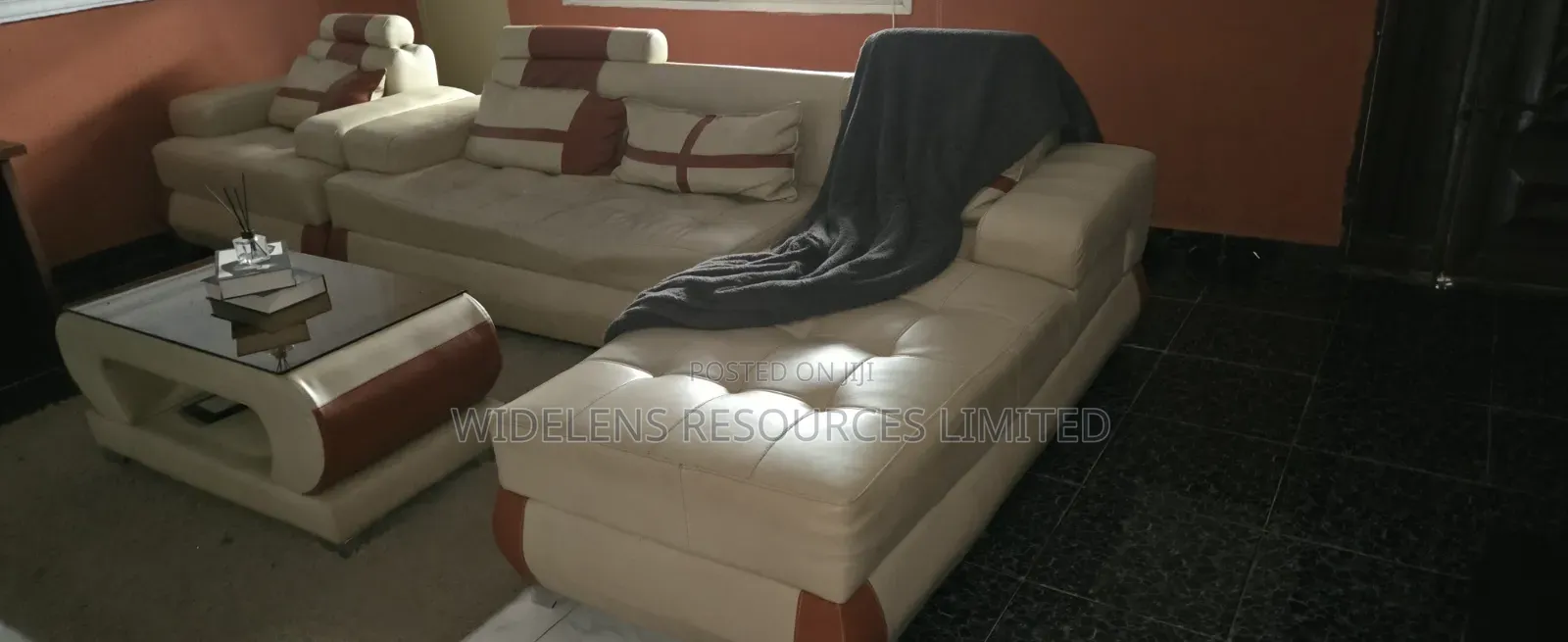 Modern L Shaped Leather Sofa