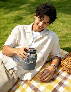 Thermos GUN METAL Stainless Steel Insulated King Food Flask