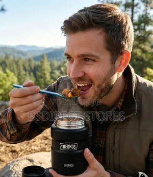 Thermos BLACK Stainless Steel Insulated King Food Flask