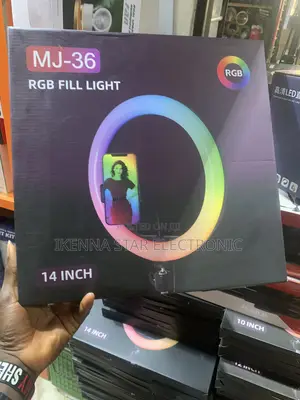 RGB 14 Inches Ring Light With Stand 35.5cm-Mult Colours