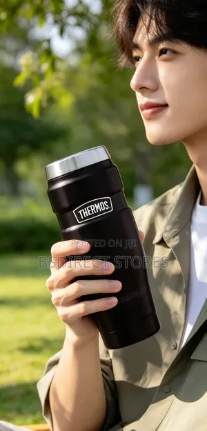 Thermos BLACK Stainless Steel Insulated King Travel Tumbler