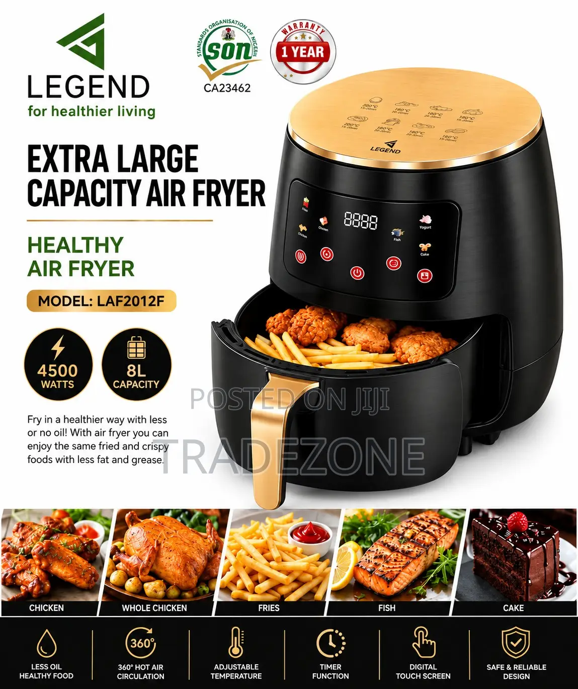 Legend 8L Air Fryer LAF2012F