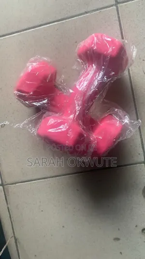 A Pair of 5kg Pink Neoprene Dumbbells