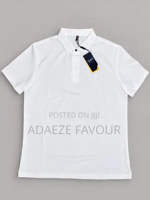 Men’s Plain White Short-Sleeve Polo Shirt With Classic Collar