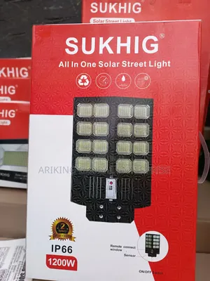 SUKHIG 1200W Solar Street Light – Powerful Outdoor Lighting Solution