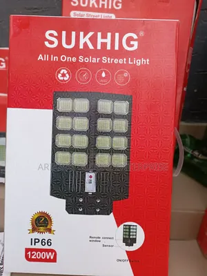 SUKHIG 1200W Solar Street Light – Powerful Outdoor Lighting Solution