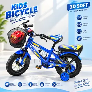 Kids' Sport Bicycle Safety Helmet & Water Bottle Ages 4+