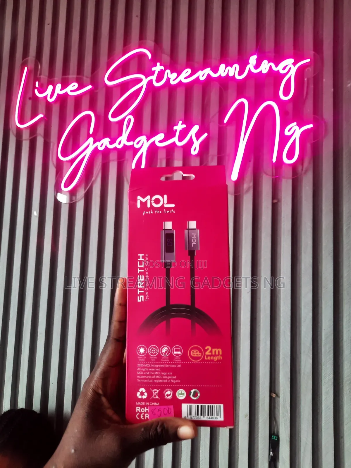 Mol Stretch 2m Type C to C Cable With Digital Display