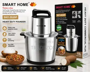 Smart Home 15L Yam Pounder and Food Processor – 2500W