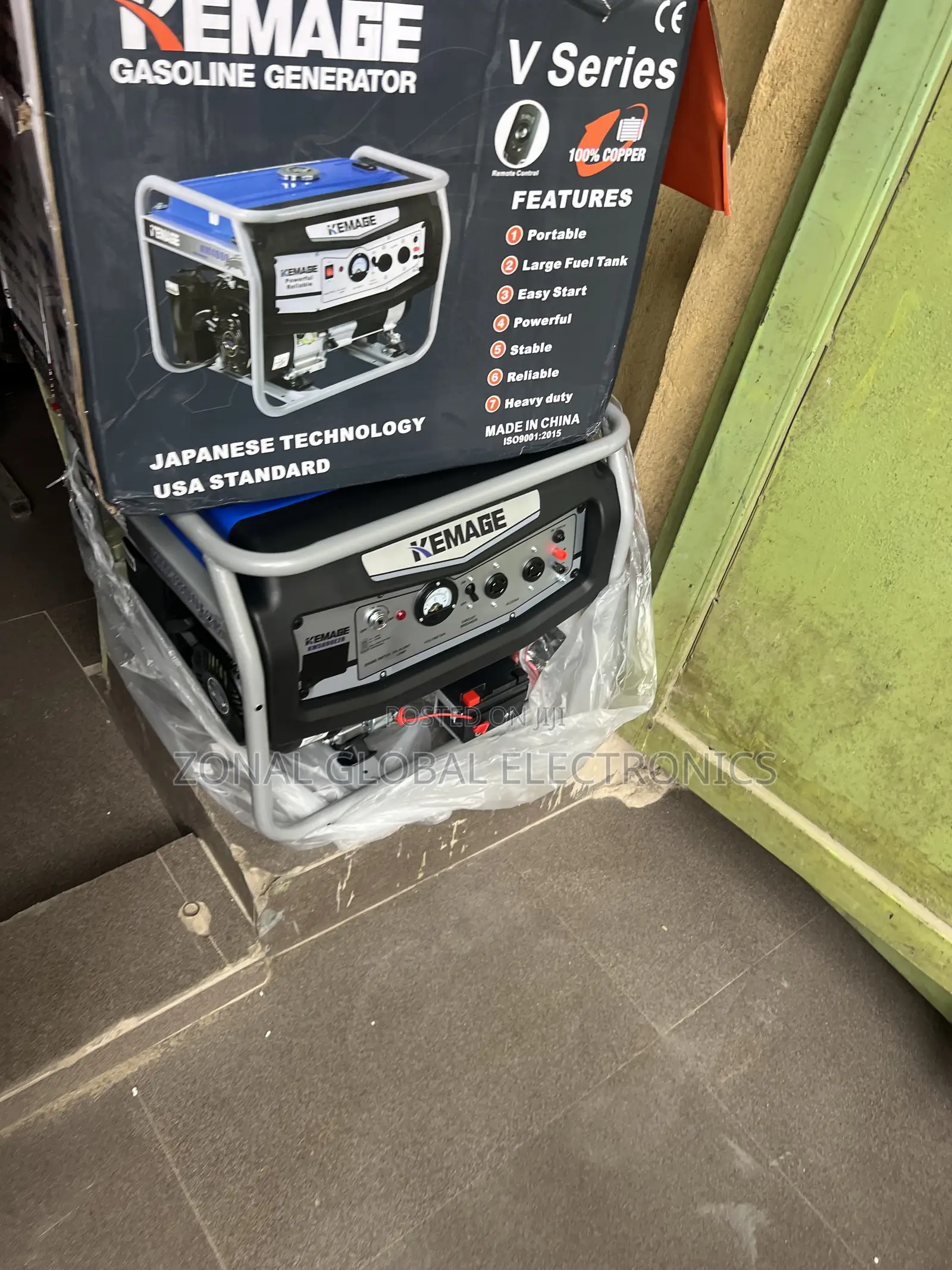 Kemage 58000E2R 5.5KVA Remote Control & Key Starter Generator