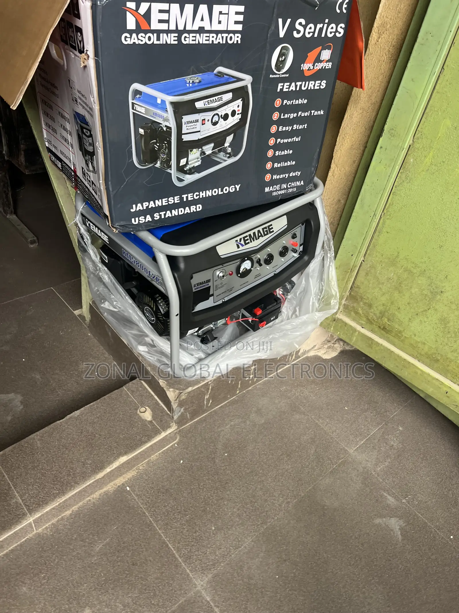 Kemage 58000E2R 5.5KVA Remote Control & Key Starter Generator