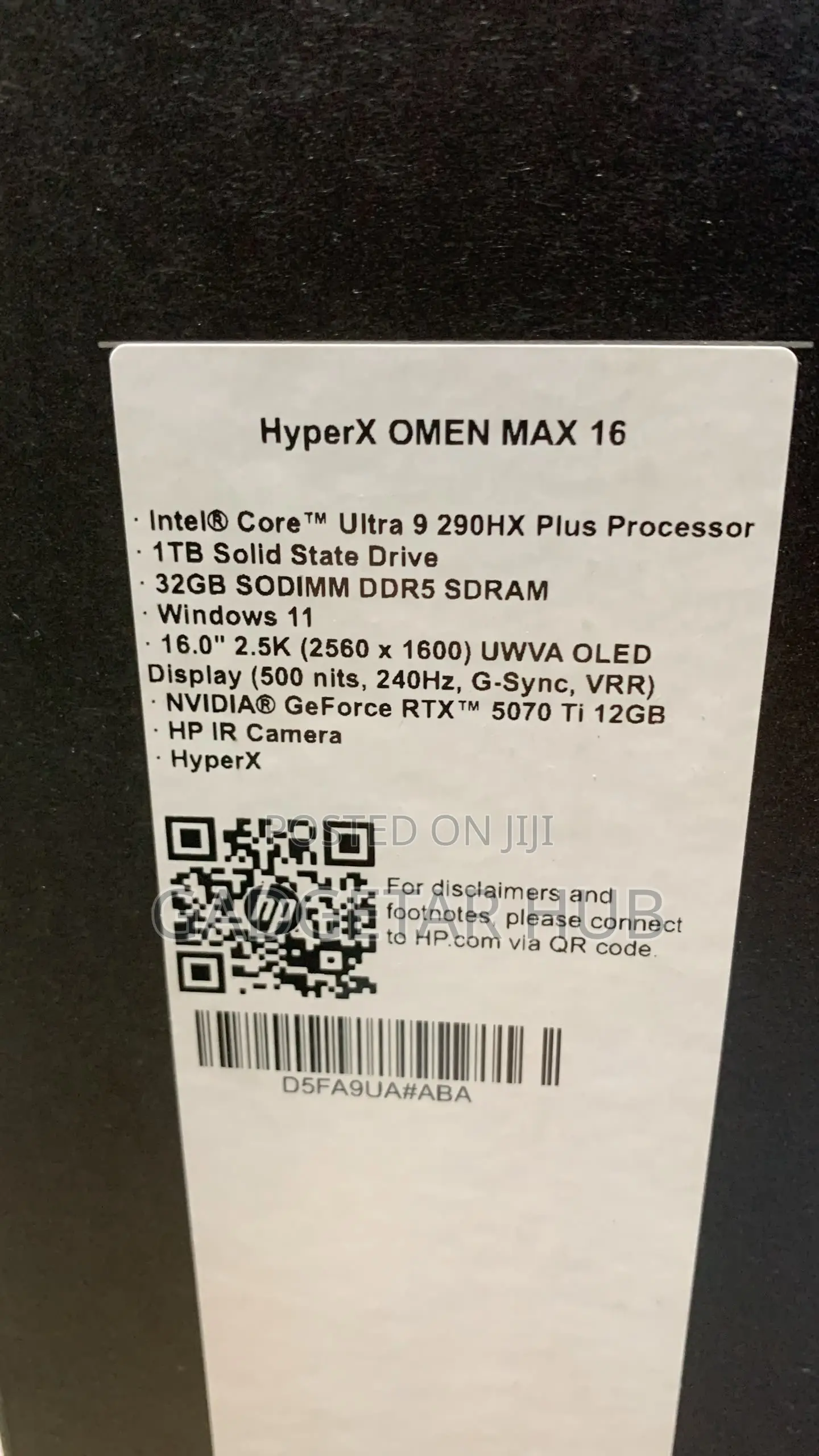 New Laptop HP Omen Max 16 32GB Intel Core Ultra 9 SSD 1T
