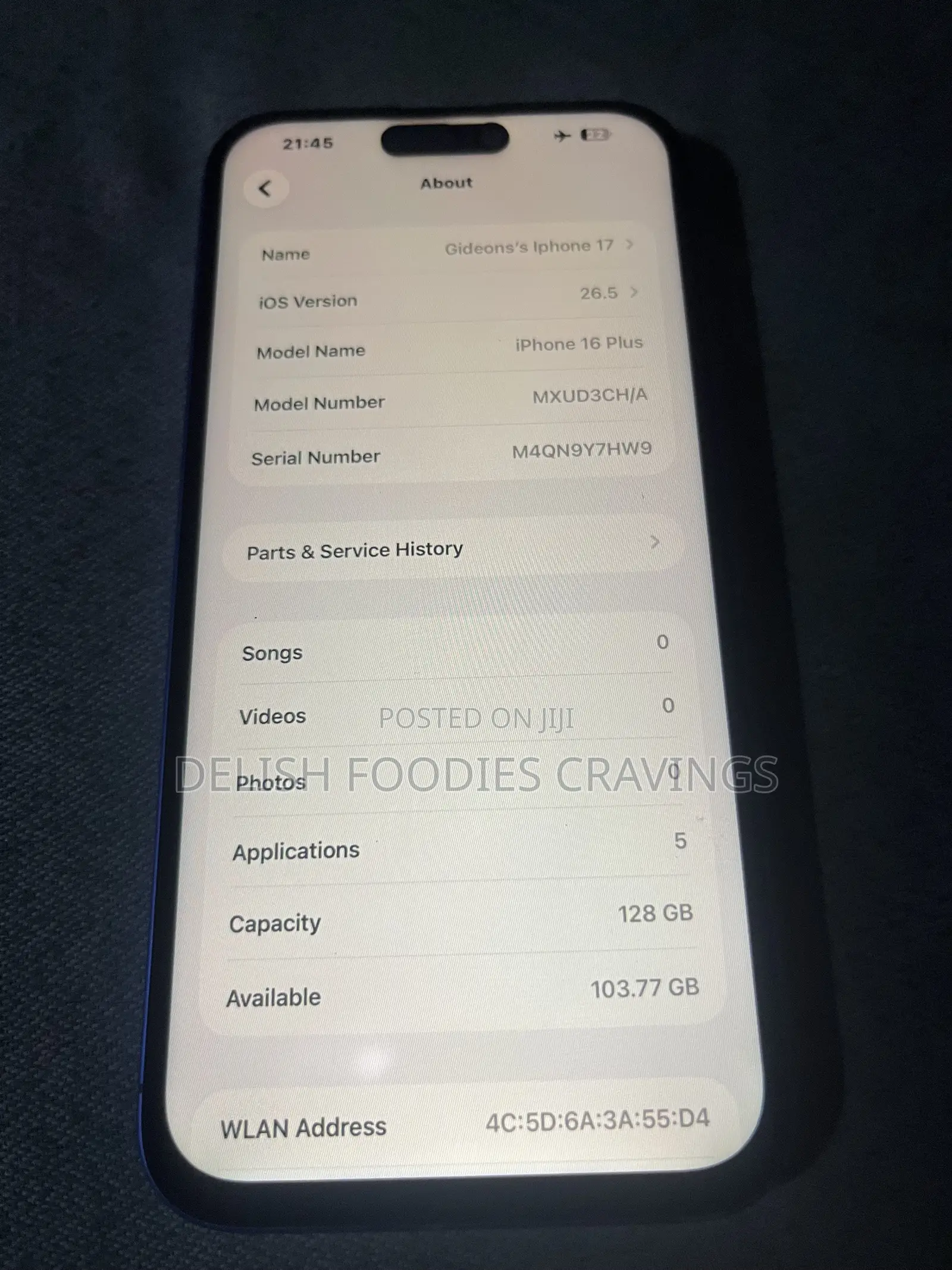 Apple iPhone 16 Plus 128 GB Blue