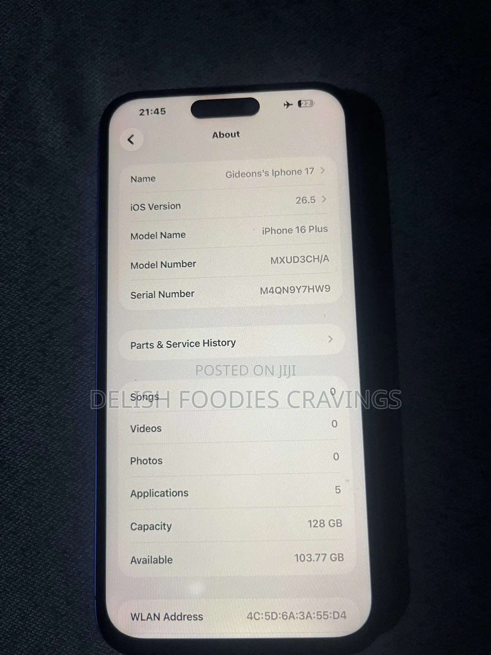 Apple iPhone 16 Plus 128 GB Blue