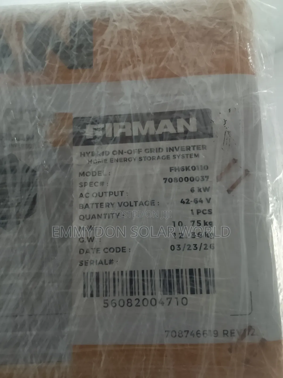 FIRMAN Solar Hybrid Inverter 6kva 48v