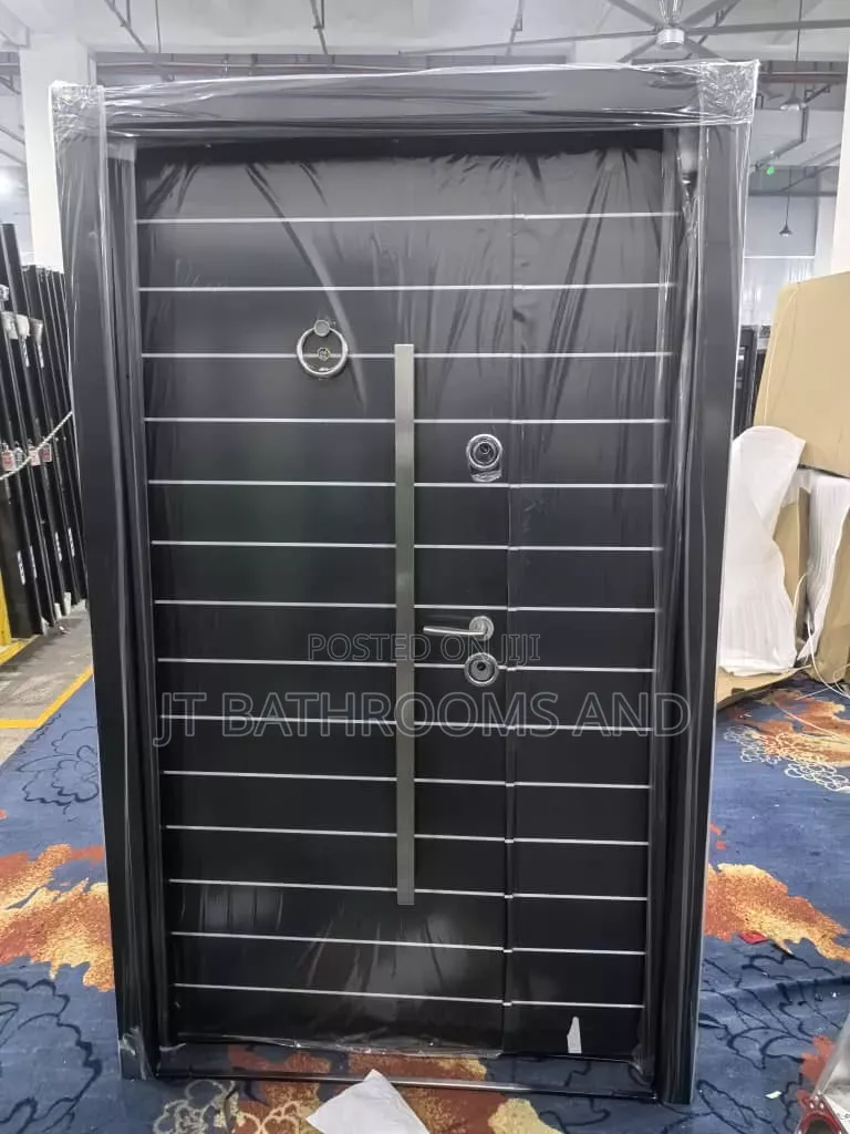Premium Black Security Door – Elegance Meets Maximum Security!