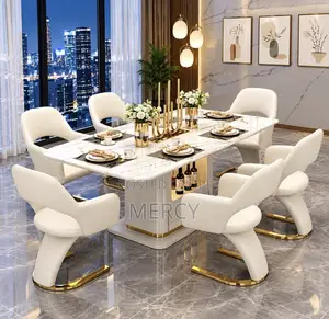 Luxury Marble Dining Table Six Seaters