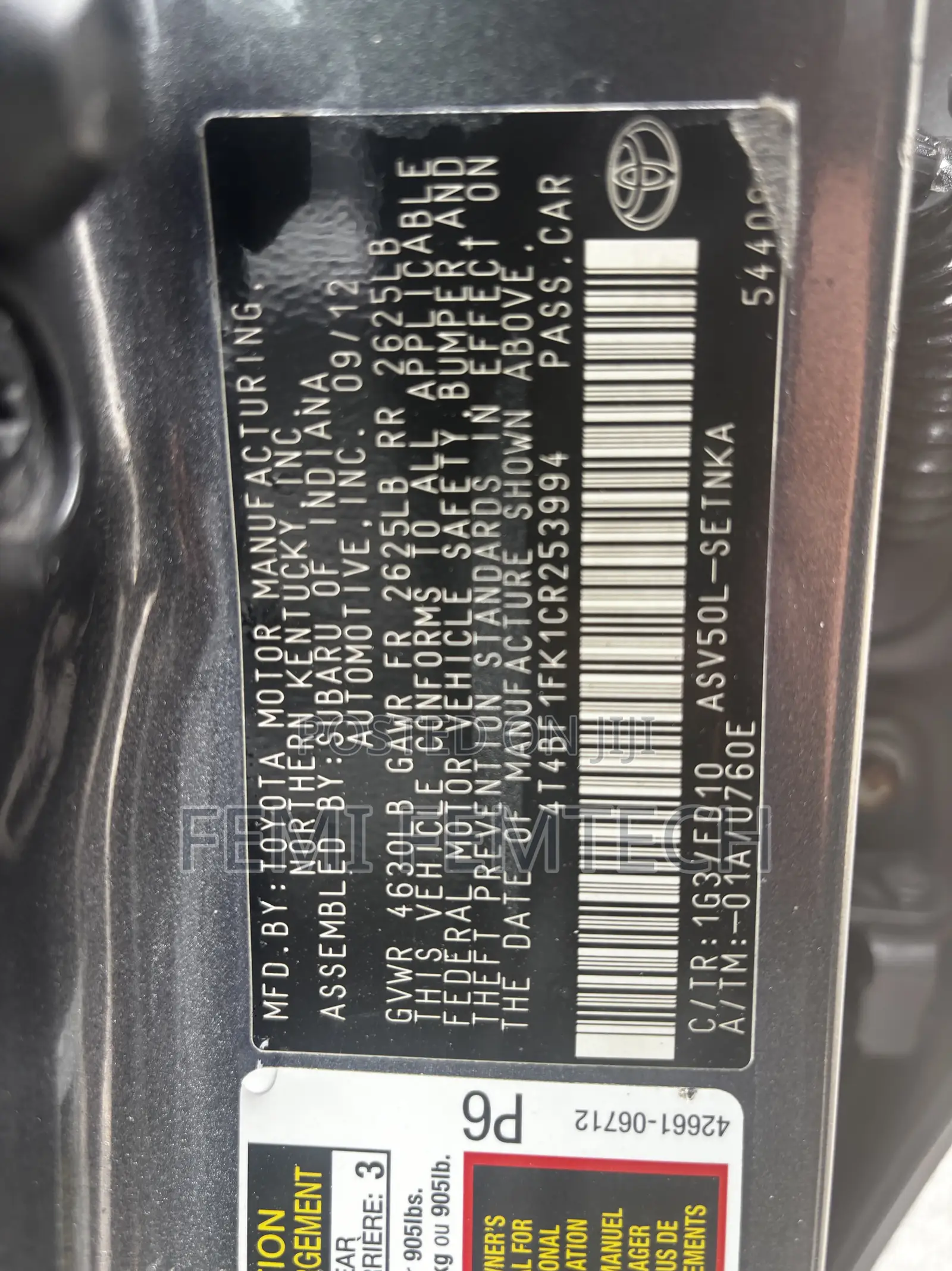 Toyota Camry LE 4dr Sedan (2.5L 4cyl 6A) 2013 Gray