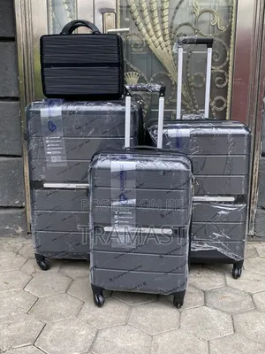 Good Partner 4 Set Black Travel Luggage 28, 24, 20 Inches+ Kit Bag