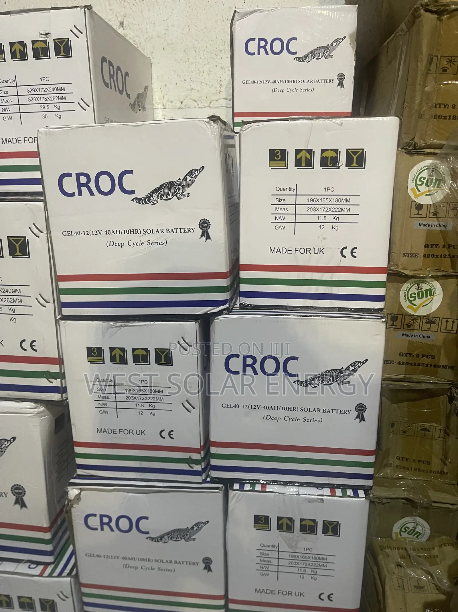 40Ah 12V Croc Dry Cell Battery