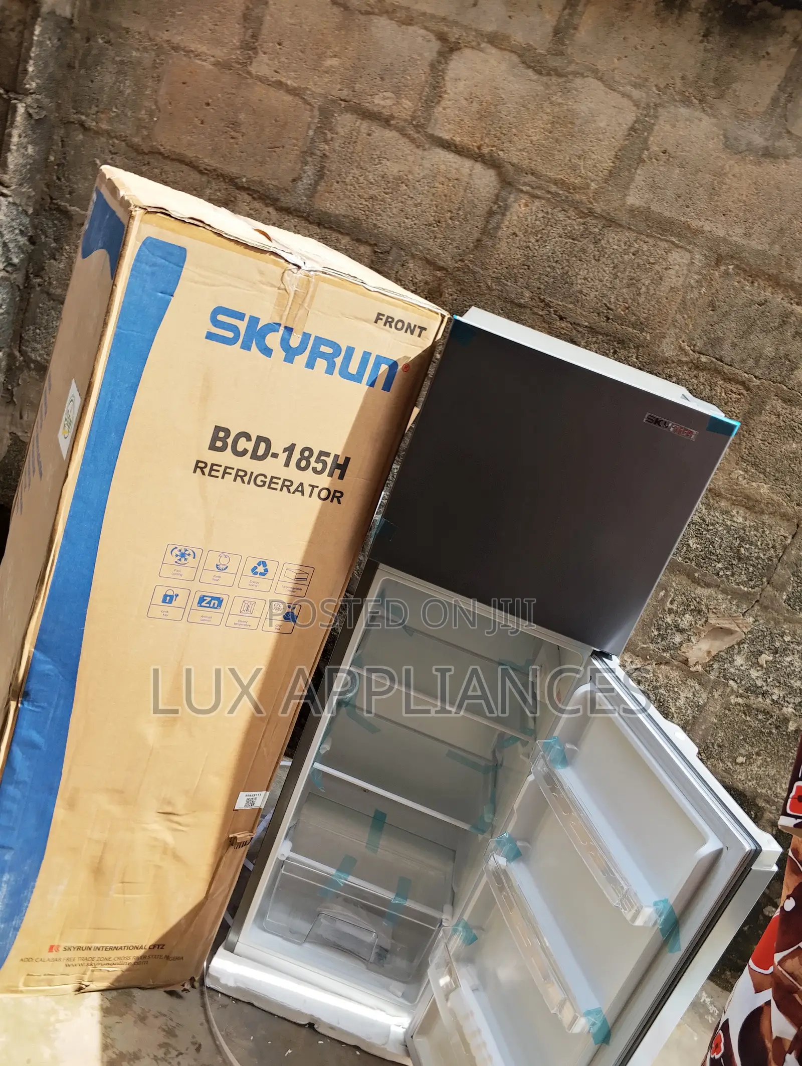 SKYRUN BCD-185H Double Door Fridge for Kitchen