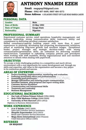 Anthony Nnamdi Ezeh (CV)