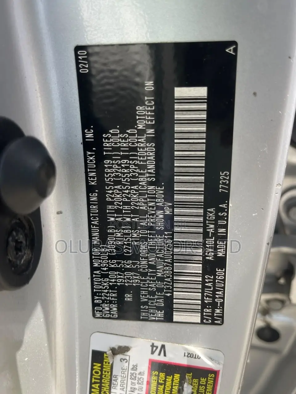 Toyota Venza Limited 2010 Silver