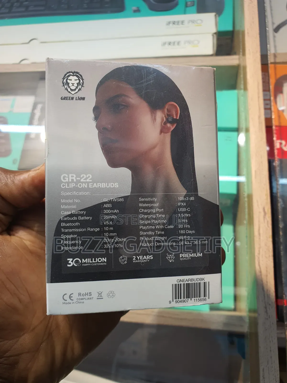 Green Lion GR-22 Clip-on Earbuds