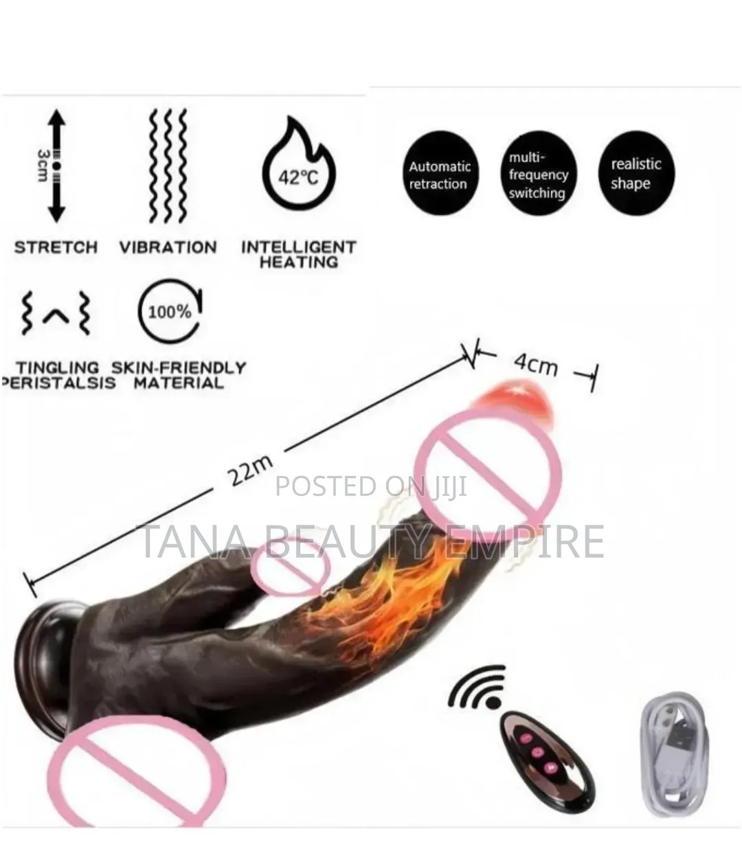 Rechargeable Remote Control Big Dildo Orgasm Vibrator