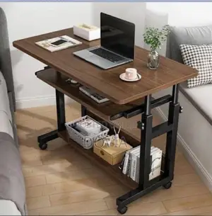 80 CM Multipurpose Height-Adjustable Computer Desk With Wheels