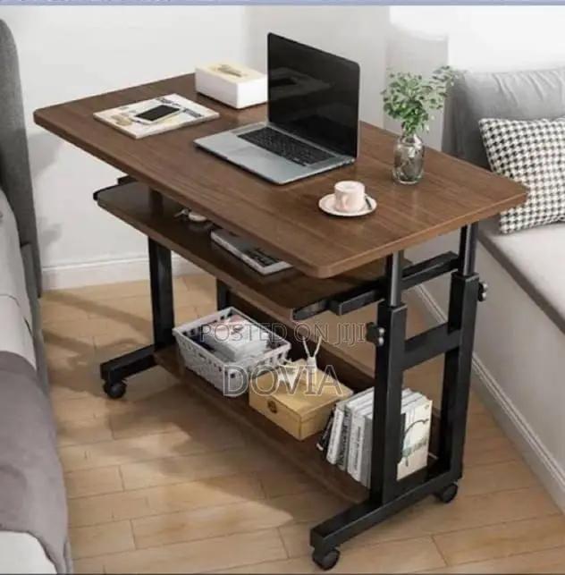 80 CM Multipurpose Height-Adjustable Computer Desk With Wheels