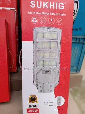 SUKHIG 400W All-in-One Solar Street Light – Powerful Outdoor Lighting