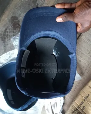 Safety Bump Cap - Navy Blue - Mesh Top - With Reflective Piping