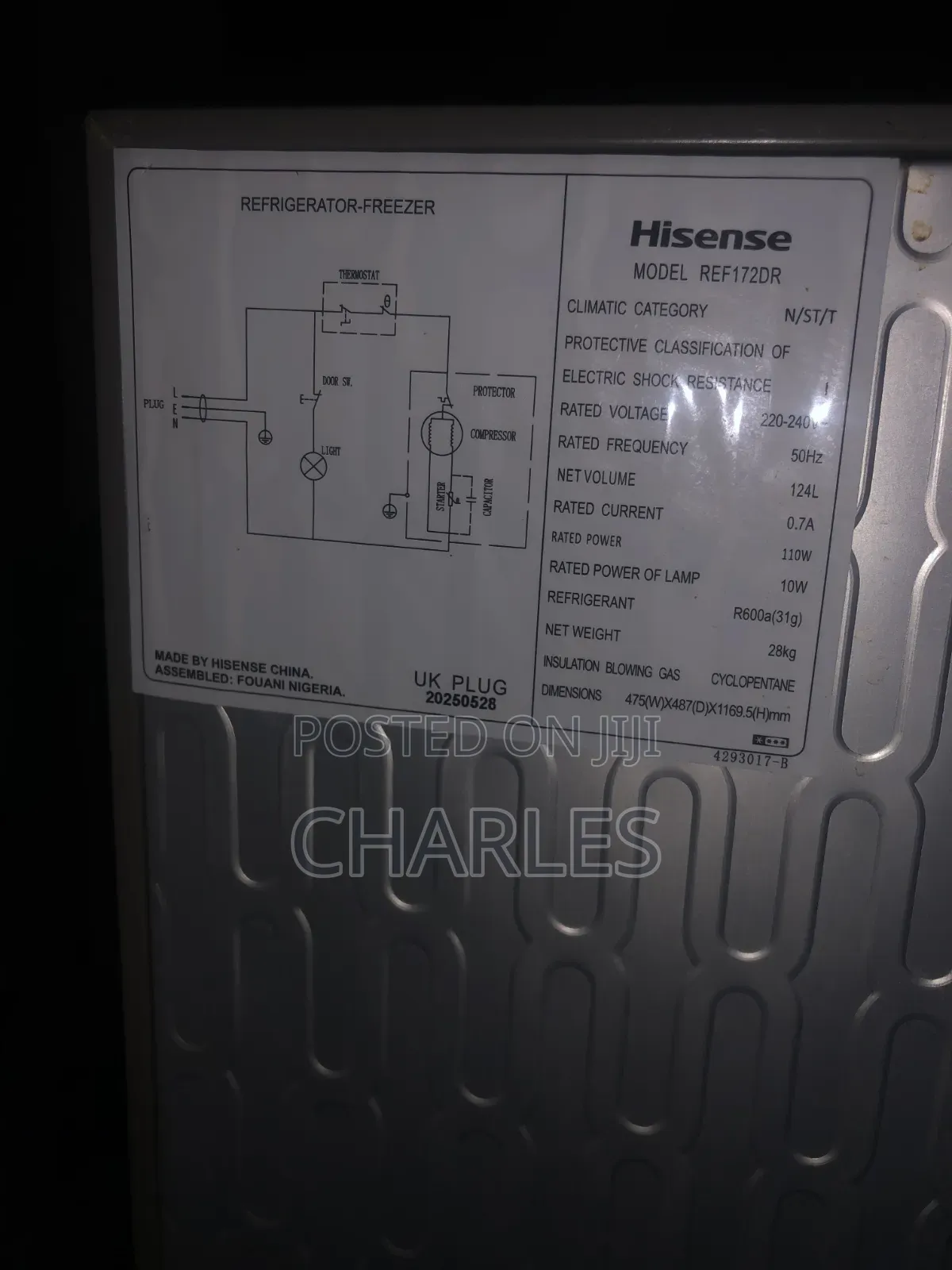 Hisense Ref172dr (124l)