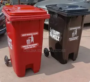240-Litre "Happy Family" Plastic Waste Bin With Wheels