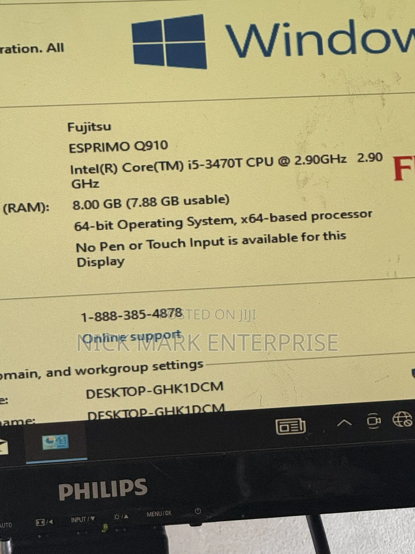 Desktop Computer Fujitsu Esprimo P957/E90+ 8GB Intel Core i5 SSD 128GB