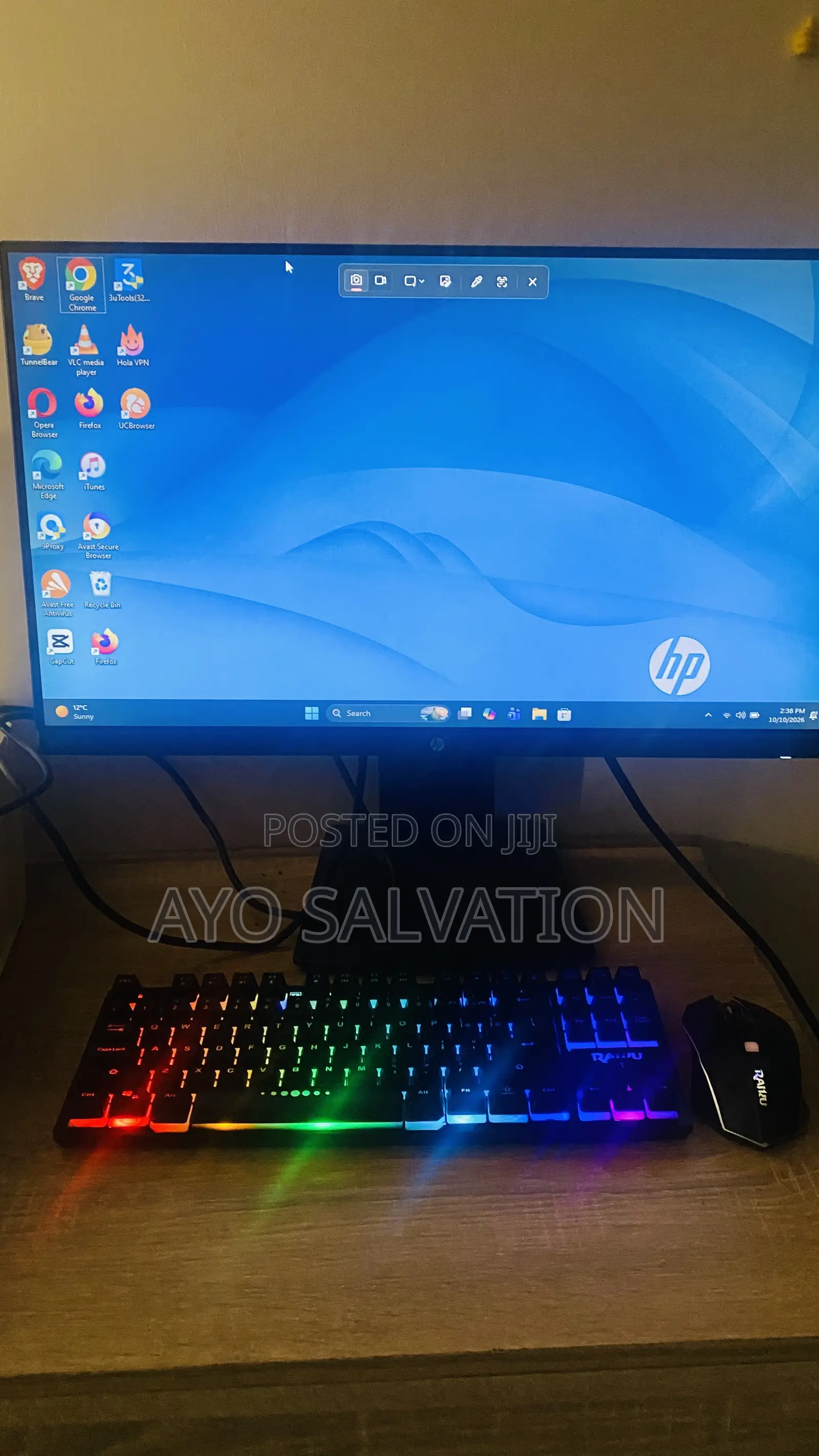 24" HP Frameless IPs Monitor With Vertical and Horizontal Stand