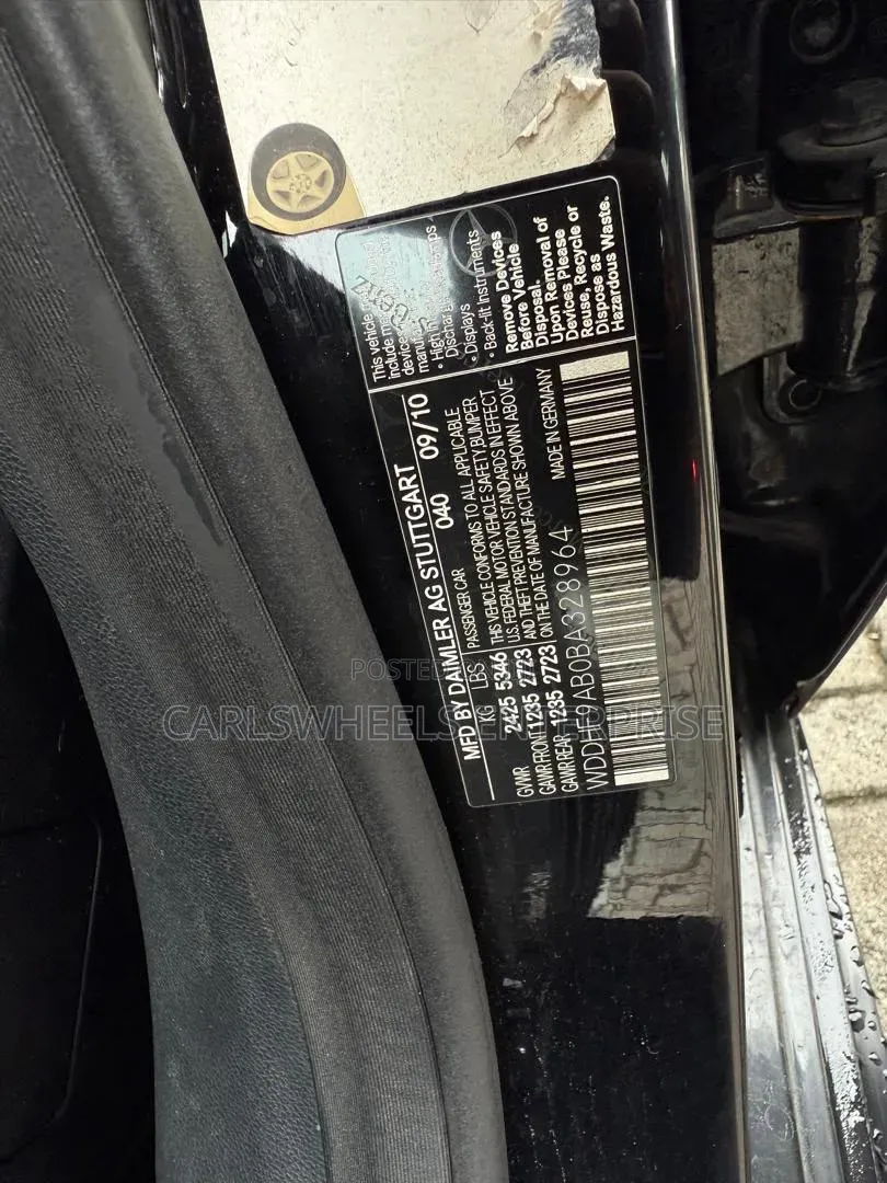 Mercedes-Benz E550 2011 Black