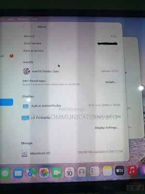 Laptop Apple MacBook Air 2020 M1 8GB Apple M1 SSD 256GB