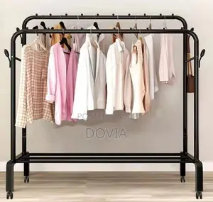 35kg Freestanding, Double-Tier Metal Garment Rack Constructed