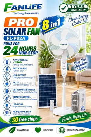FanLife Pro Solar Standing Fan FL-P02A