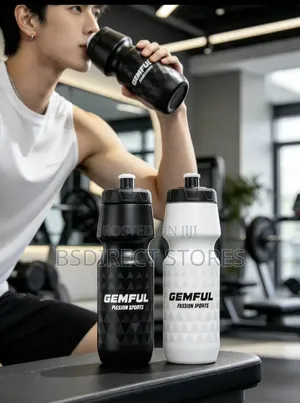 GEMFUL Biking Sports Water Bottles BPA Free Squeeze 2 Pack