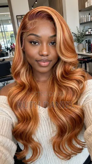 Luxury Curly Wig Human Hair Blend With Free Delivery in Ogun State