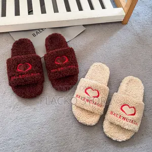 Premium Balenciaga Fur Slides