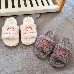 Premium Balenciaga Fur Slides