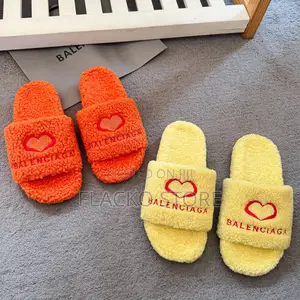 Premium Balenciaga Fur Slides