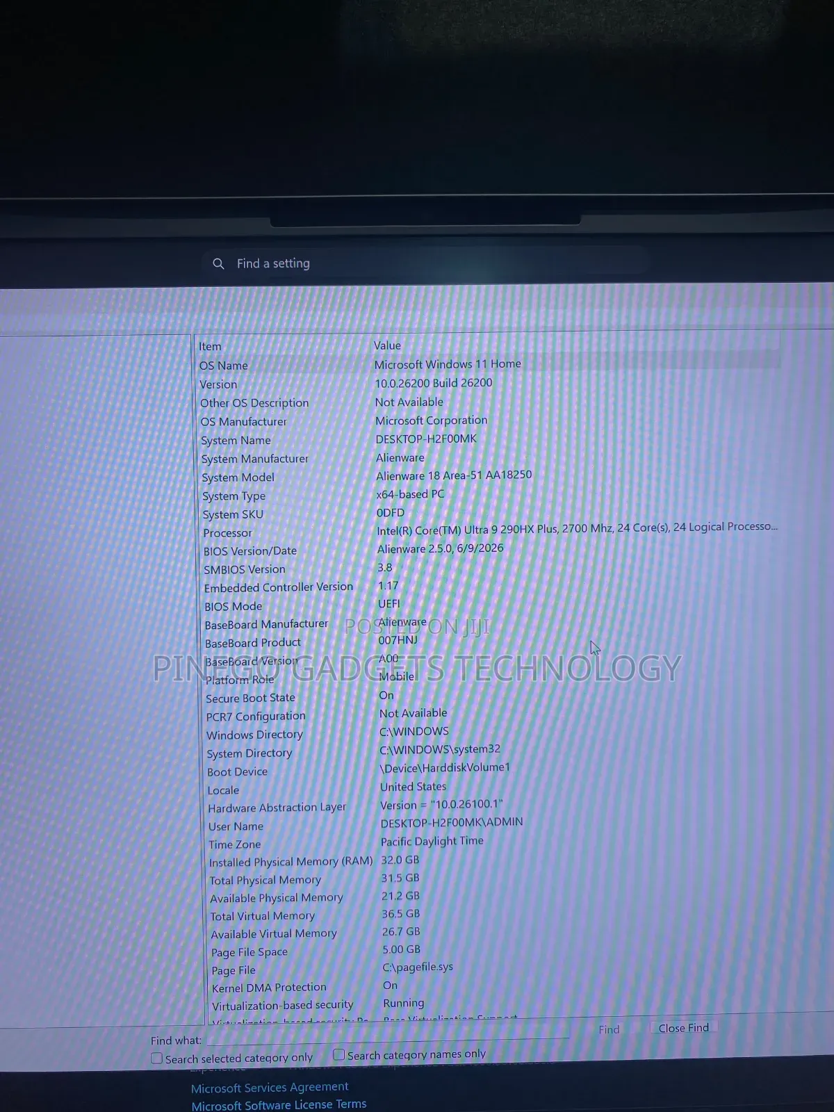 New Laptop Alienware 18 Area-51 32GB Intel Core Ultra 9 SSD 2T
