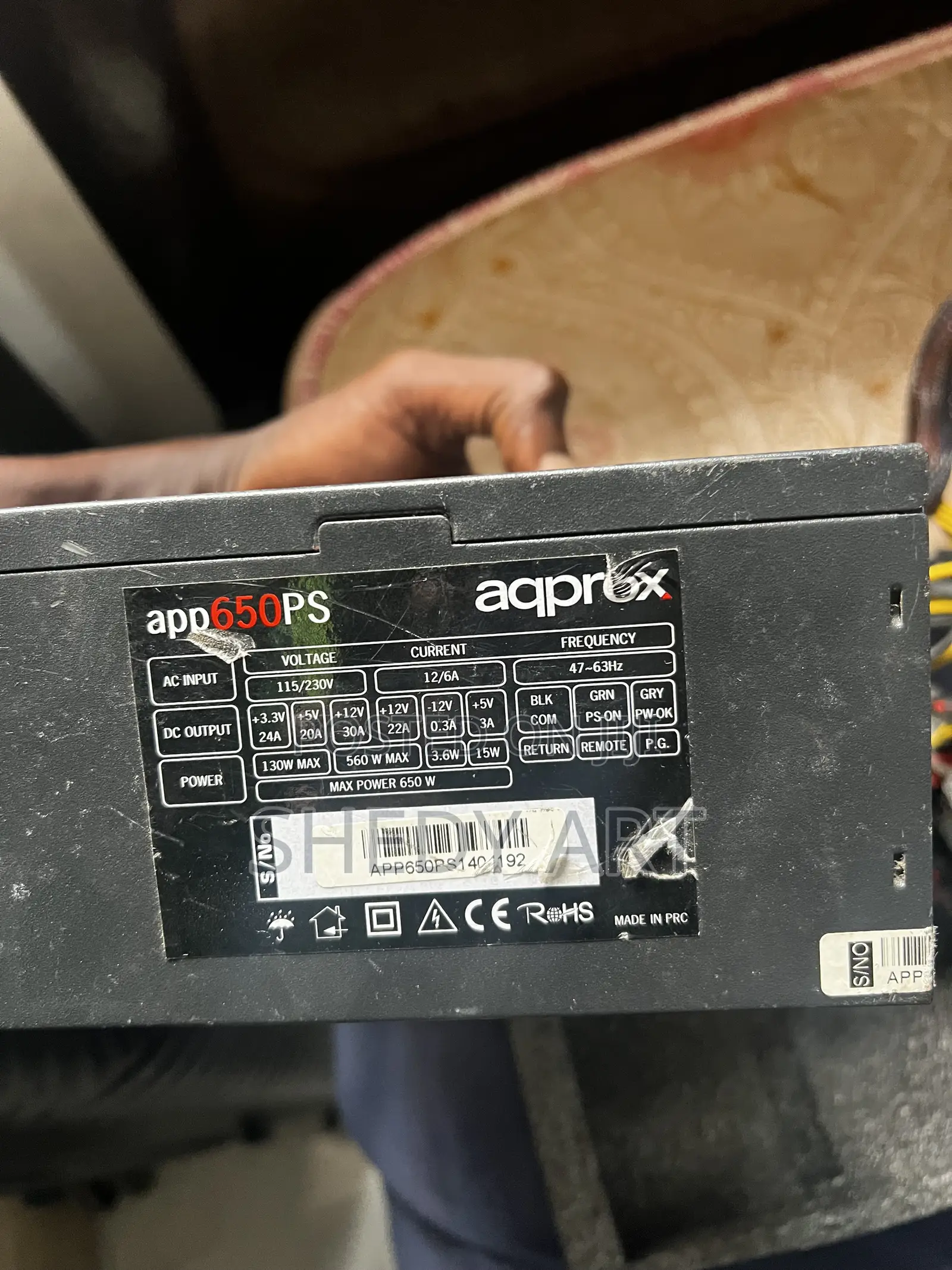 Aqprox APP650PS 650W Computer Power Supply – Second Hand